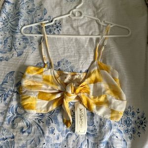 Yellow Checkered Bra Top